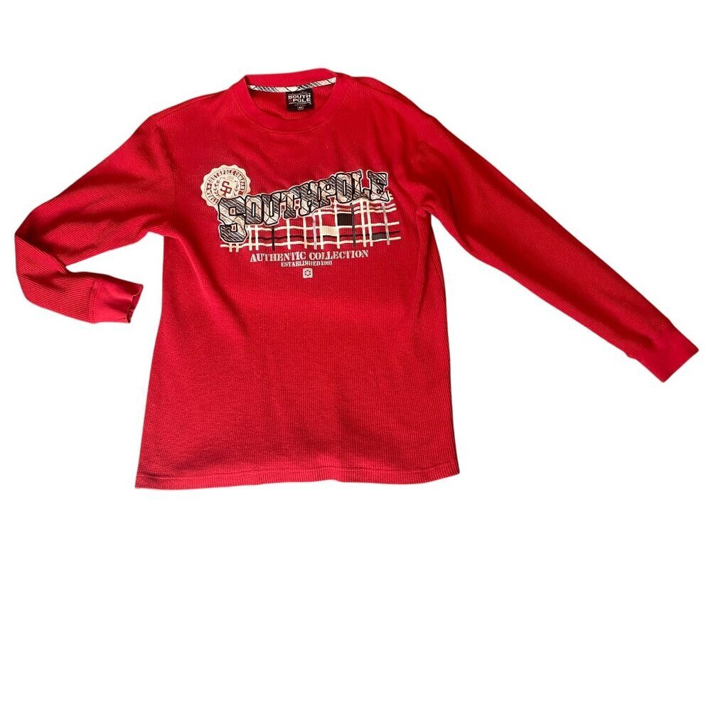 VTG Southpole Thermal Crew Neck Long Sleeve Top‎ Men's M Red #189K